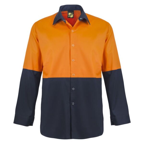 Mens Hi Vis Two Tone Long Sleeve Shirt Thumbnail